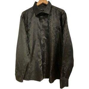 Men’s long sleeve silk/polyester blend shirt